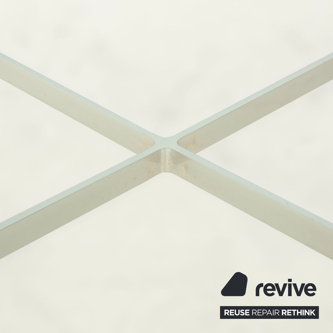 Knoll International Barcelona Glass Coffee Table Chrome