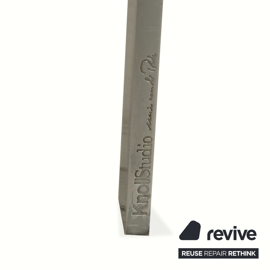 Knoll International Barcelona Glas Couchtisch Chrom