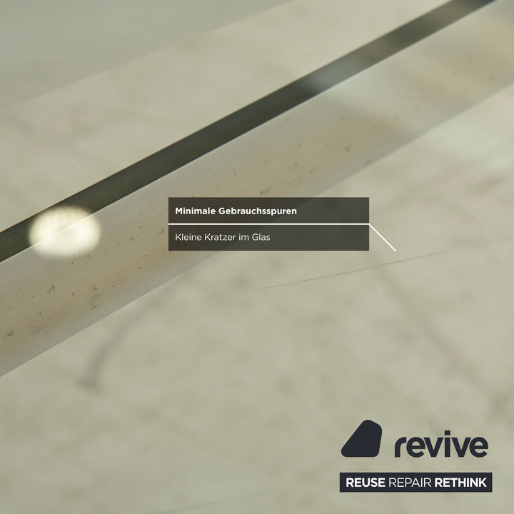 Knoll International Barcelona Glas Couchtisch Chrom