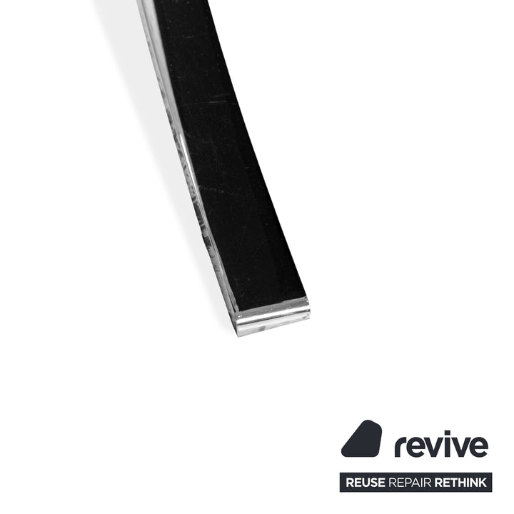 Knoll International Barcelona Leather Stool Black Bauhaus