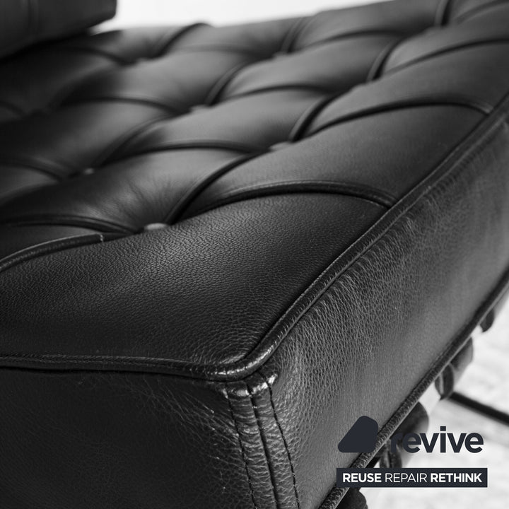 Knoll International Barcelona Leather Armchair Black Bauhaus