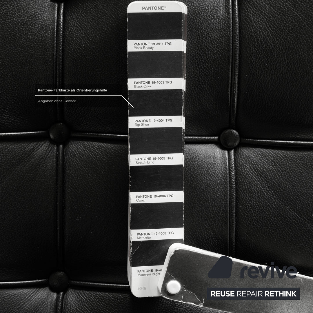 Knoll International Barcelona Leather Armchair Black Bauhaus