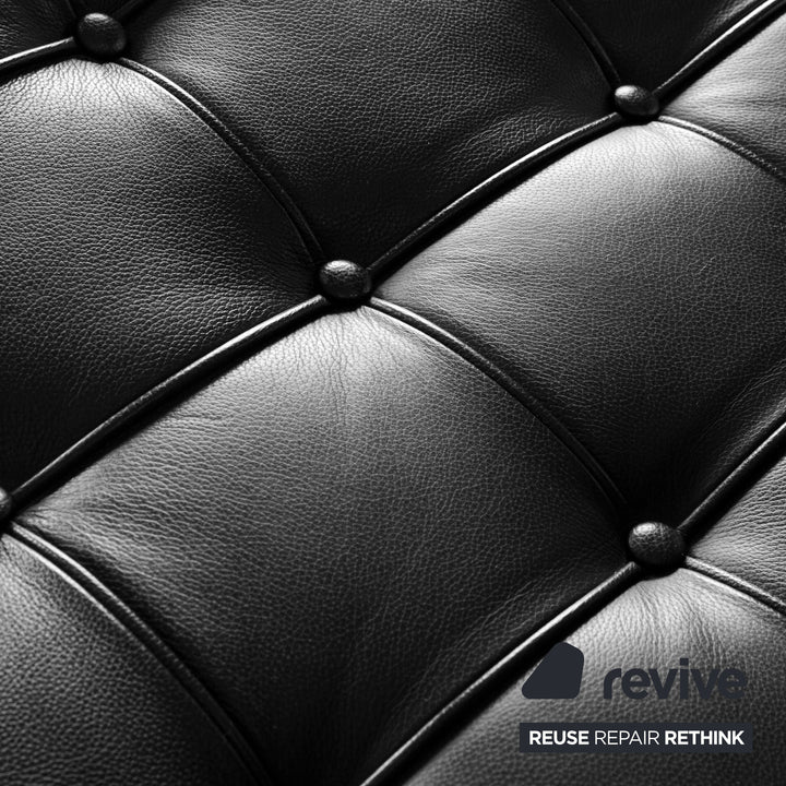 Knoll International Barcelona Leather Armchair Black Bauhaus