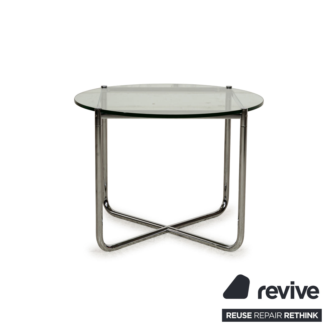 Knoll International MR Table Glass Coffee Table Silver