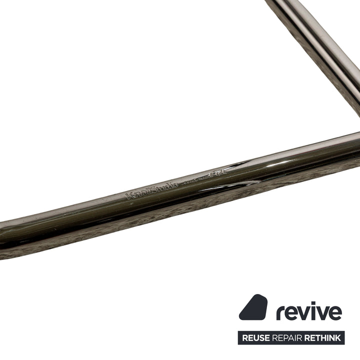 Knoll International MR Table Glass Coffee Table Silver