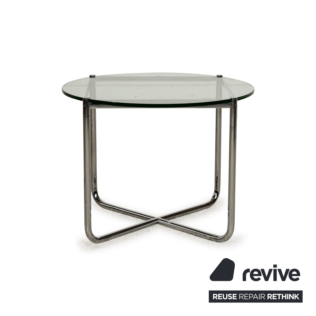 Knoll International MR Table Glass Coffee Table Silver