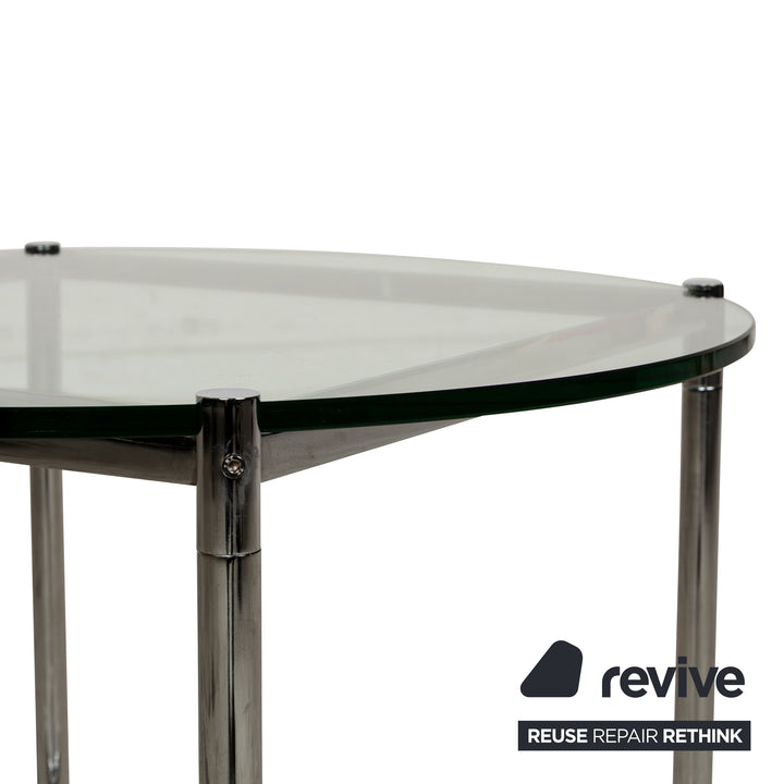 Knoll International MR Table Glass Coffee Table Silver