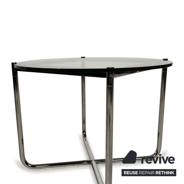 Knoll International MR Table Glass Coffee Table Silver