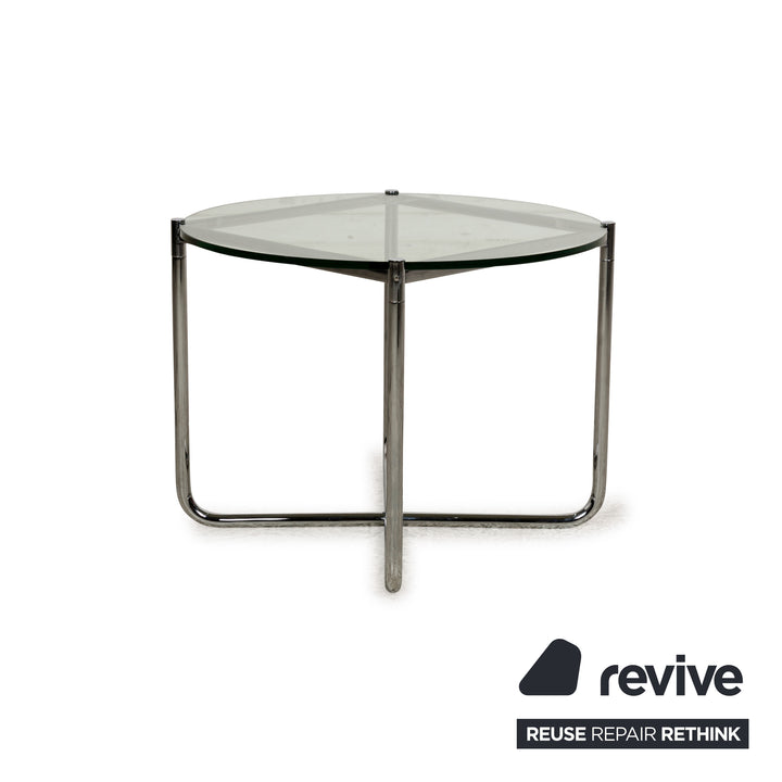 Knoll International MR Table Glass Coffee Table Silver