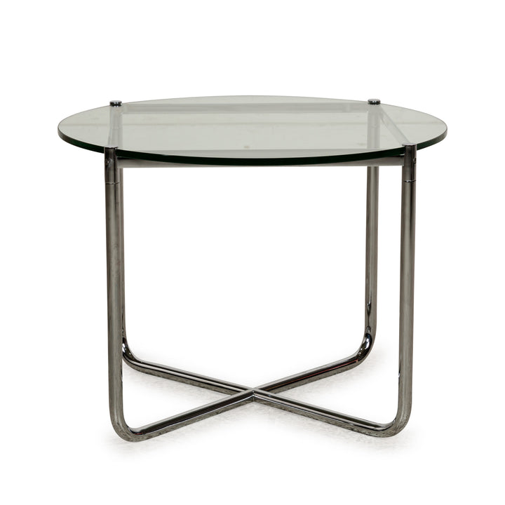 Knoll International MR Table Glass Coffee Table Silver