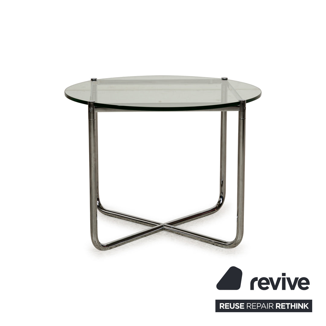 Knoll International MR Table Glass Coffee Table Silver