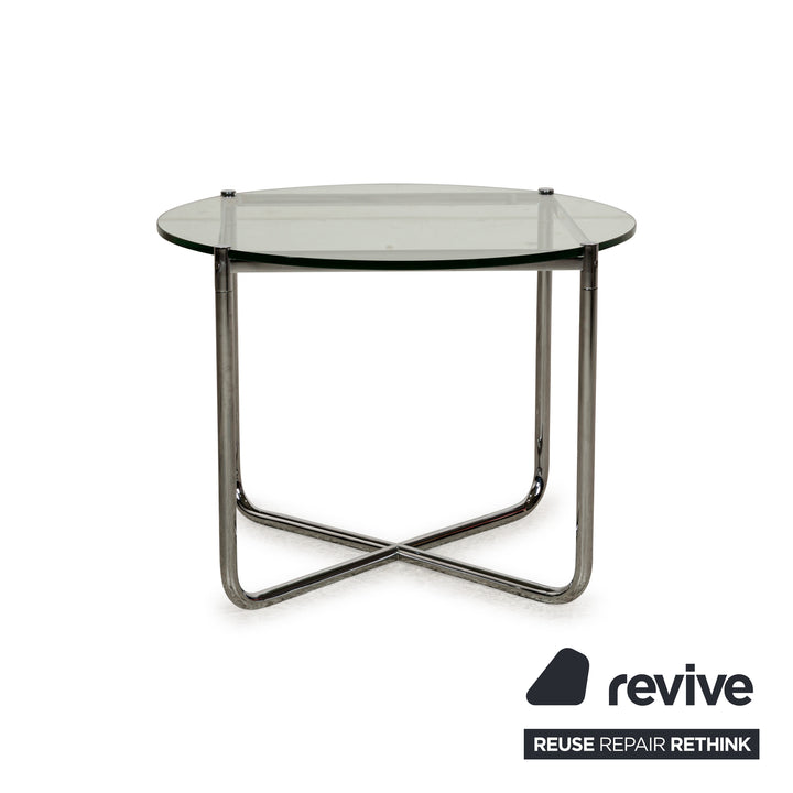 Knoll International MR Table Glass Coffee Table Silver