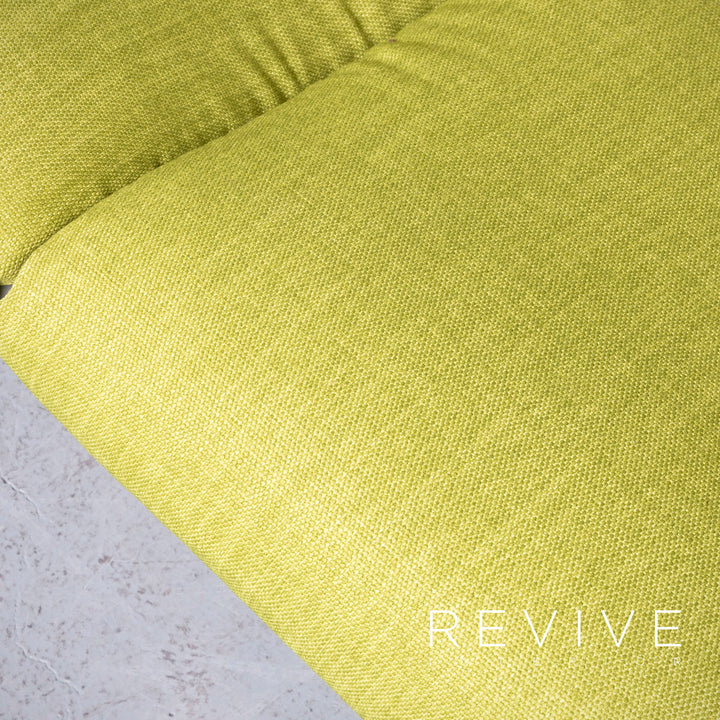 Knoll International Sling Designer Fabric Sofa Green Three-Seater Couch Bench #6690