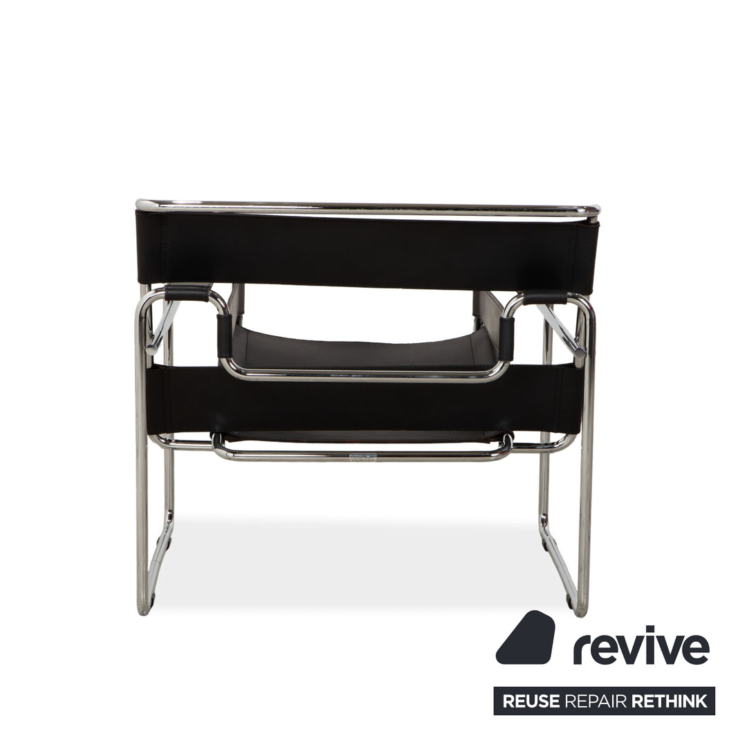 Knoll International Wassily Chair Leder Sessel Schwarz Bauhaus Vintage