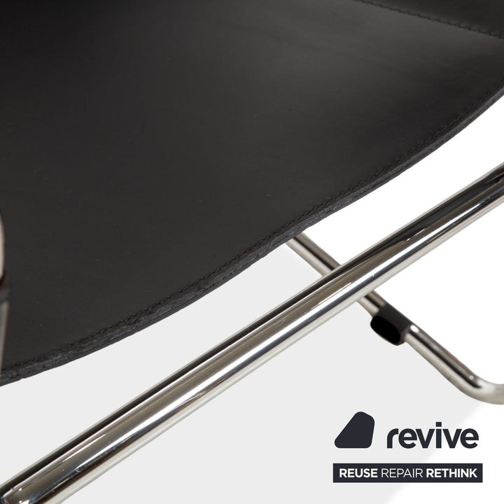 Knoll International Wassily Chair Leder Sessel Schwarz Bauhaus Vintage
