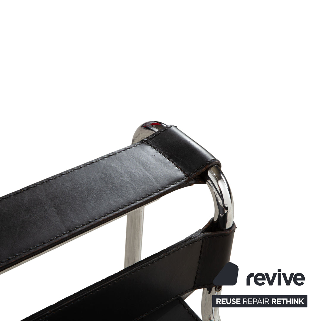 Knoll International Wassily Chair Leder Sessel Schwarz Bauhaus Vintage