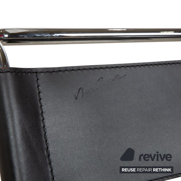 Knoll International Wassily Chair Leder Sessel Schwarz Bauhaus Vintage