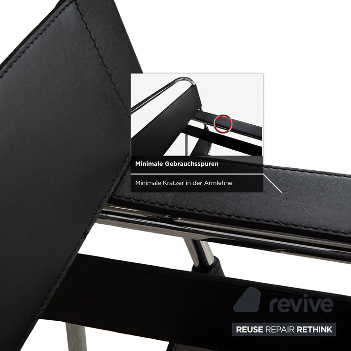 Knoll International Wassily Chair Sessel Leder Schwarz