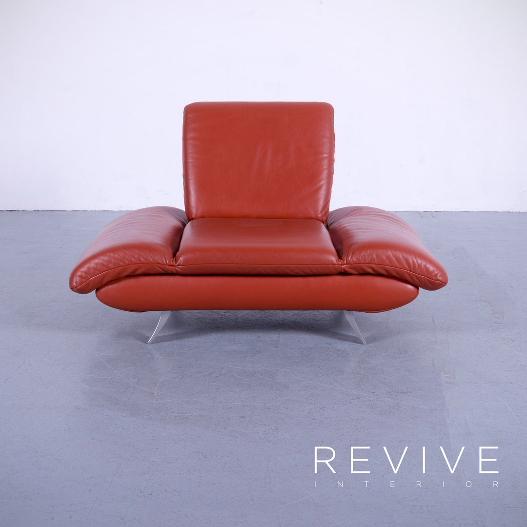 Koinoir Rossini Leder Sofa Garnitur Orange Zweisitzer Couch Funktion Echtleder #5919