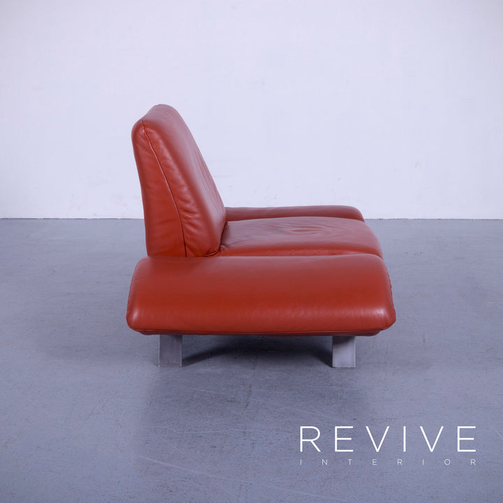 Koinoir Rossini Leder Sessel Orange Einsitzer Stuhl Funktion Echtleder #5141