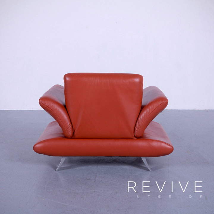 Koinoir Rossini Leder Sessel Orange Einsitzer Stuhl Funktion Echtleder #5141