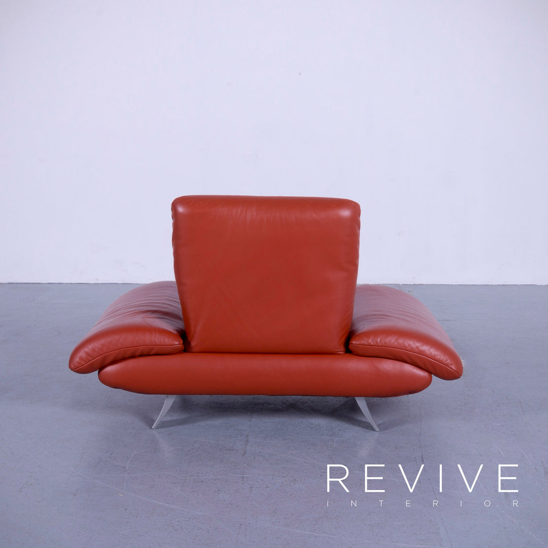 Koinoir Rossini Leder Sessel Orange Einsitzer Stuhl Funktion Echtleder #5141