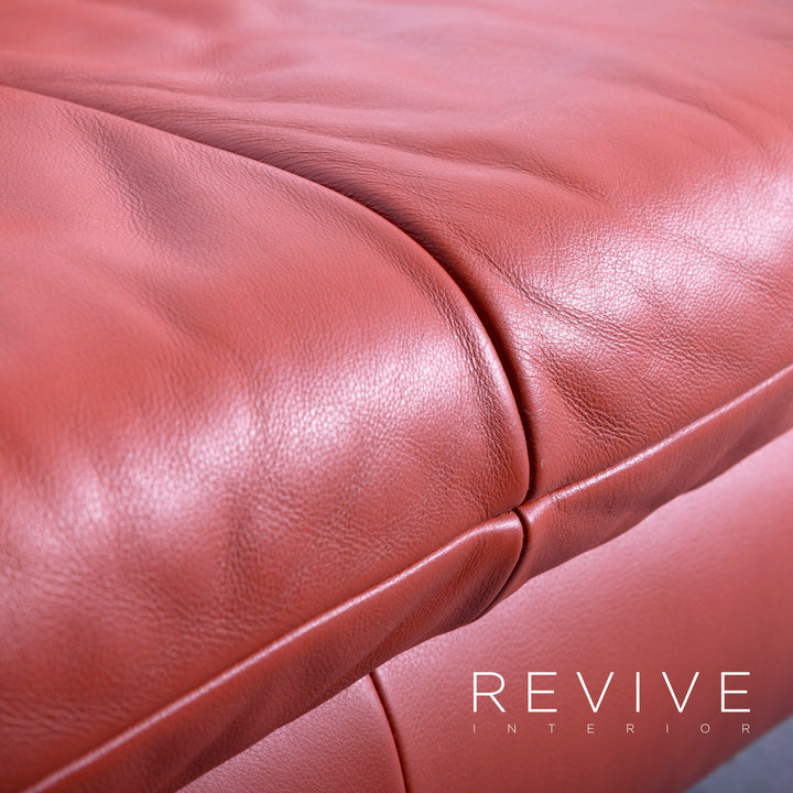 Koinoir Rossini Leder Sofa Garnitur Orange Zweisitzer Couch Funktion Echtleder #5919