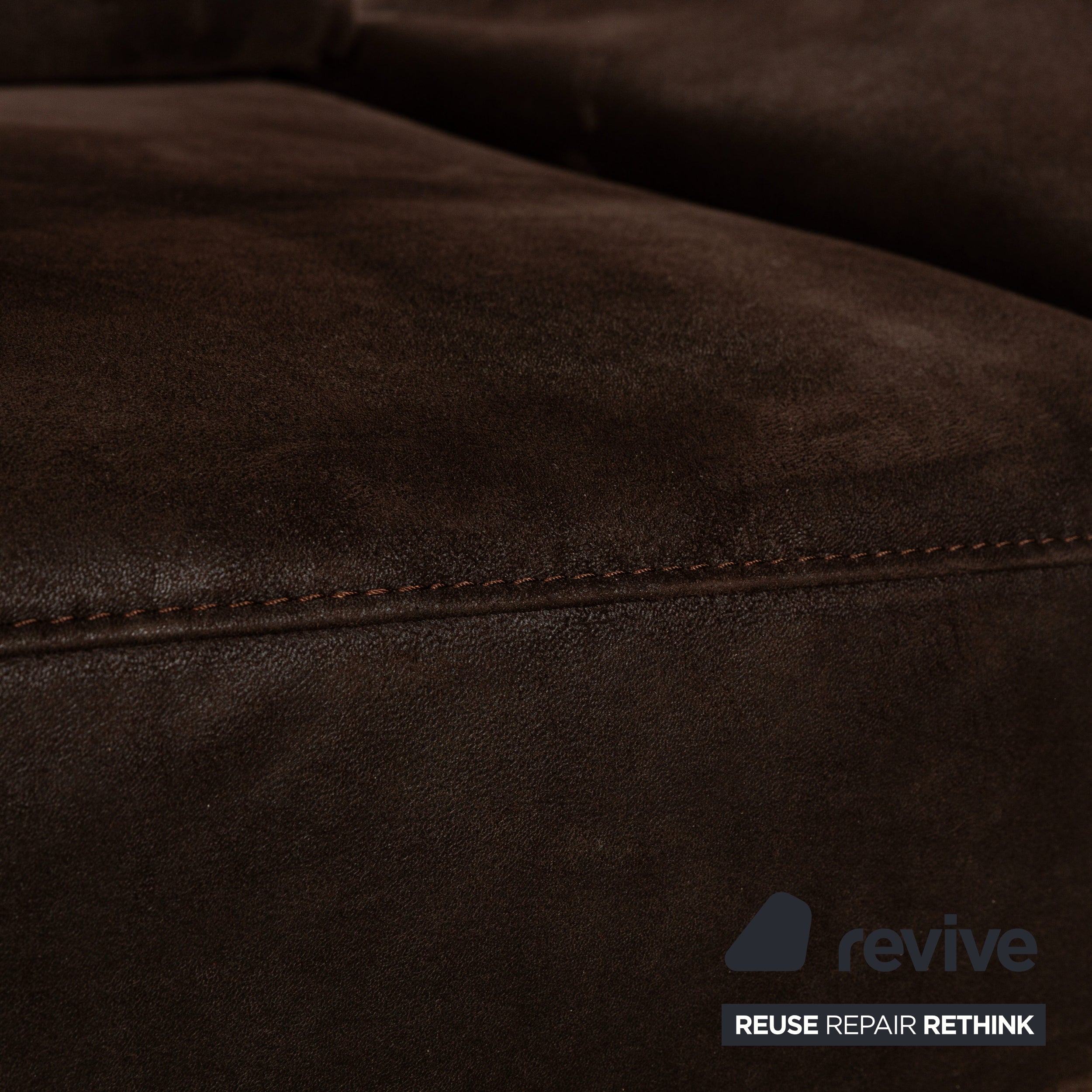 Koinor Assetto Leder Zweisitzer Sofa Couch Braun manuelle Funktion