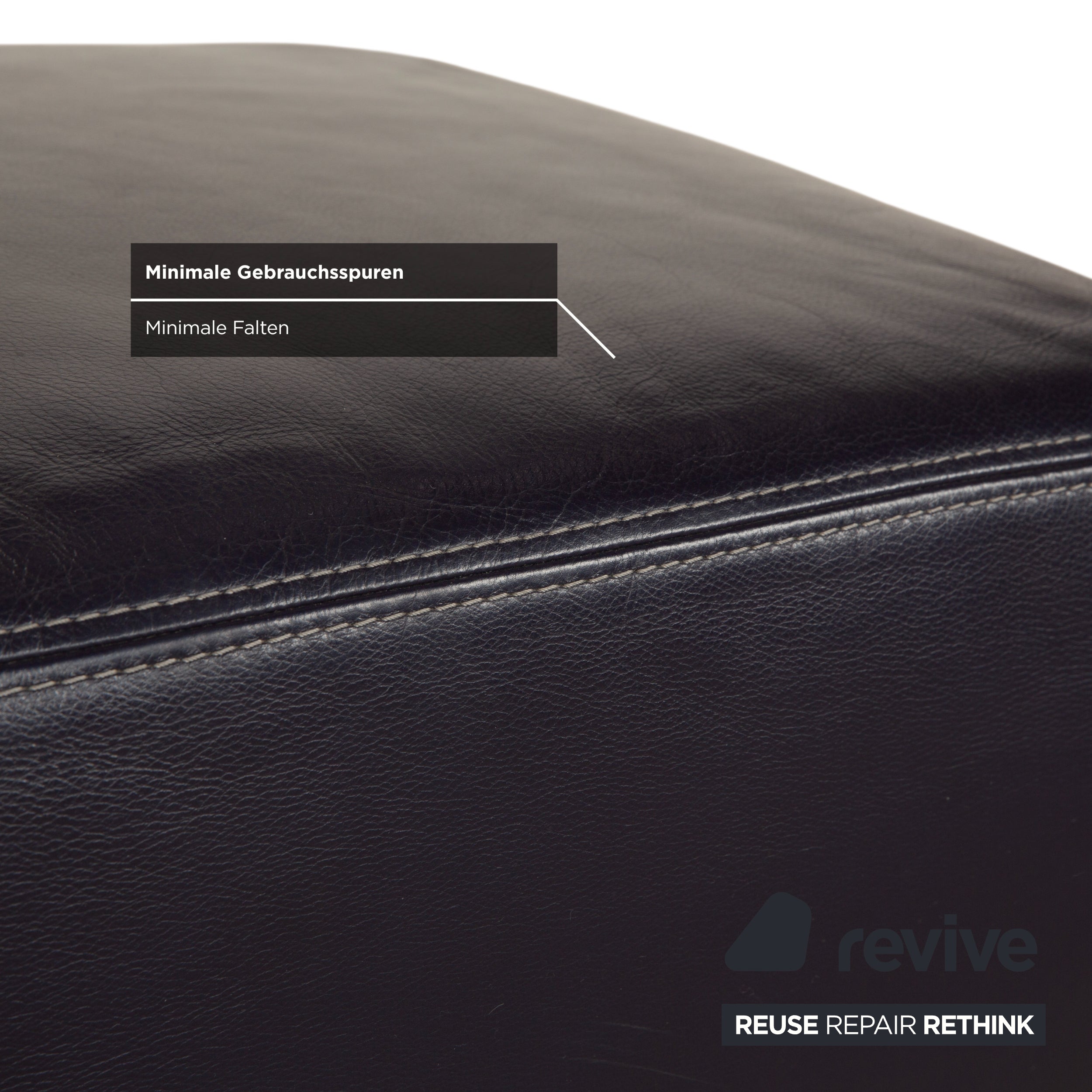 Koinor Avanti Leder Dreisitzer Hocker Lila Aubergine manuelle Funktion Sofa Couch