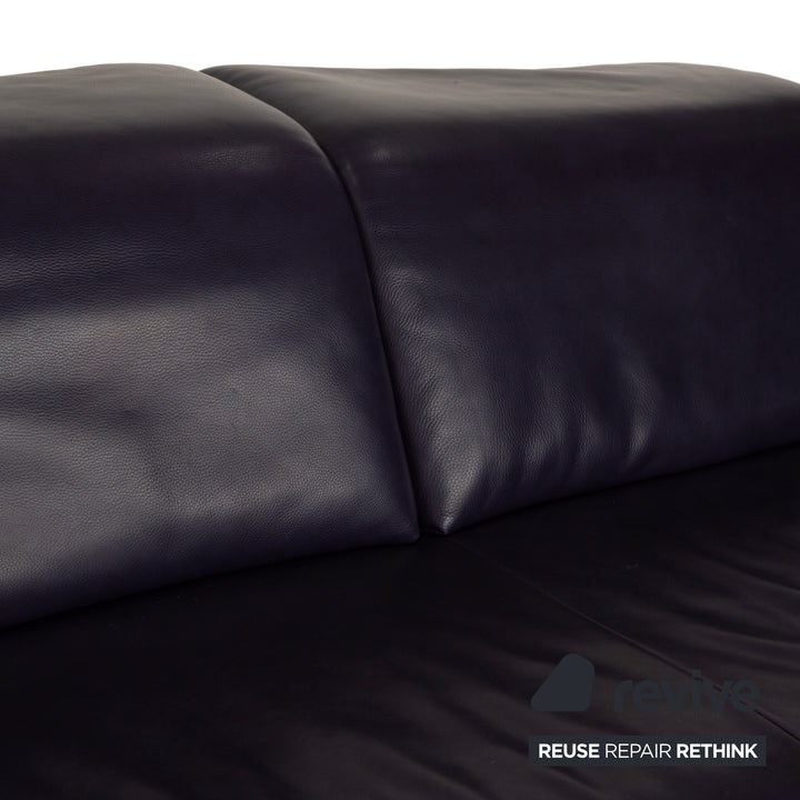 Koinor Avanti Leder Dreisitzer Lila Aubergine manuelle Funktion Sofa Couch