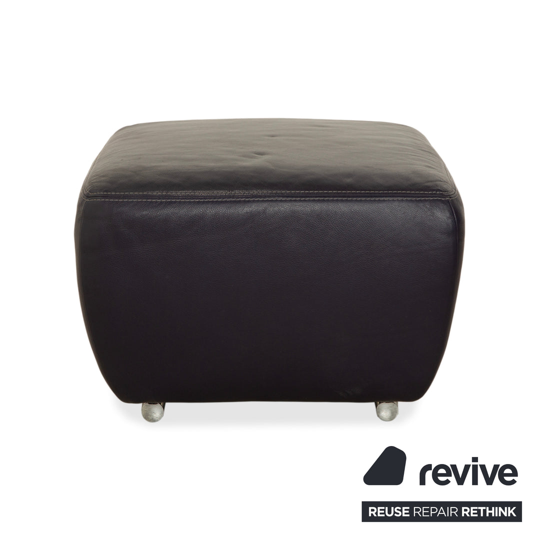 Tabouret en cuir Koinor Avanti violet aubergine