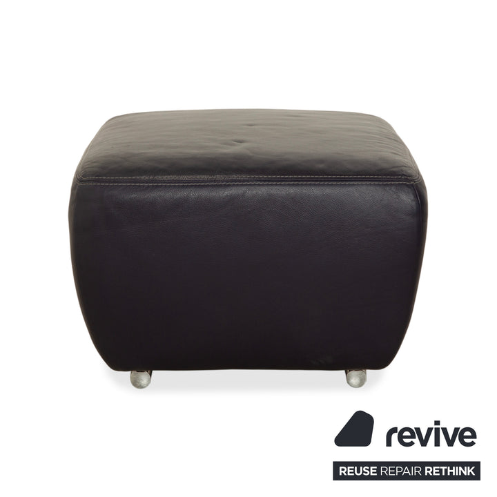 Tabouret en cuir Koinor Avanti violet aubergine