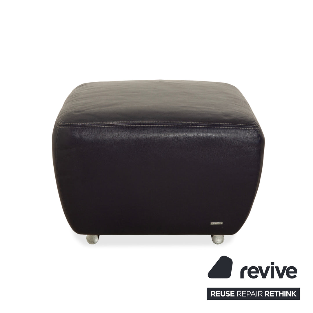 Tabouret en cuir Koinor Avanti violet aubergine