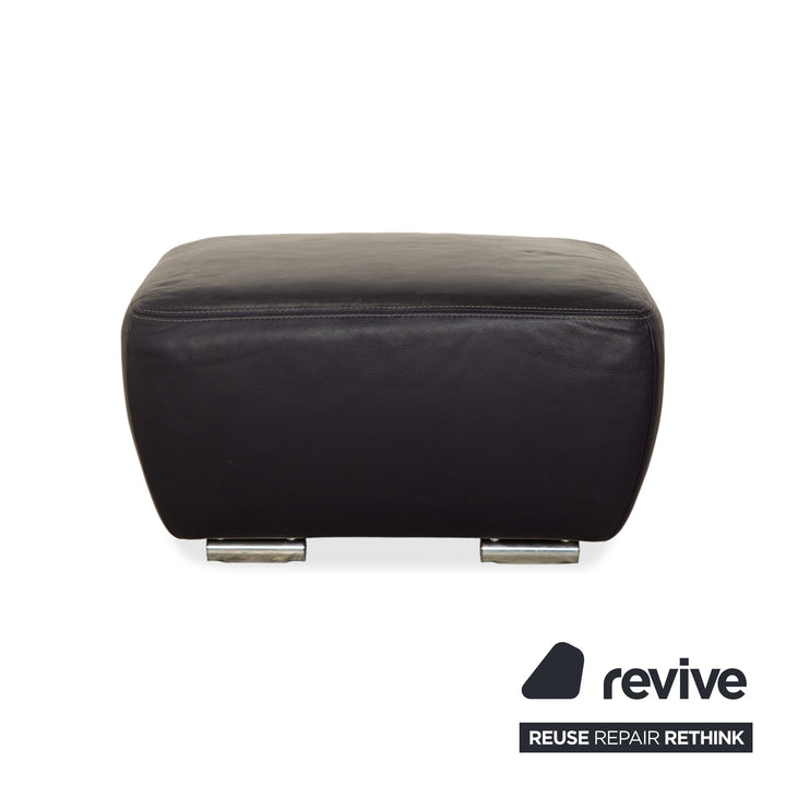 Tabouret en cuir Koinor Avanti violet aubergine