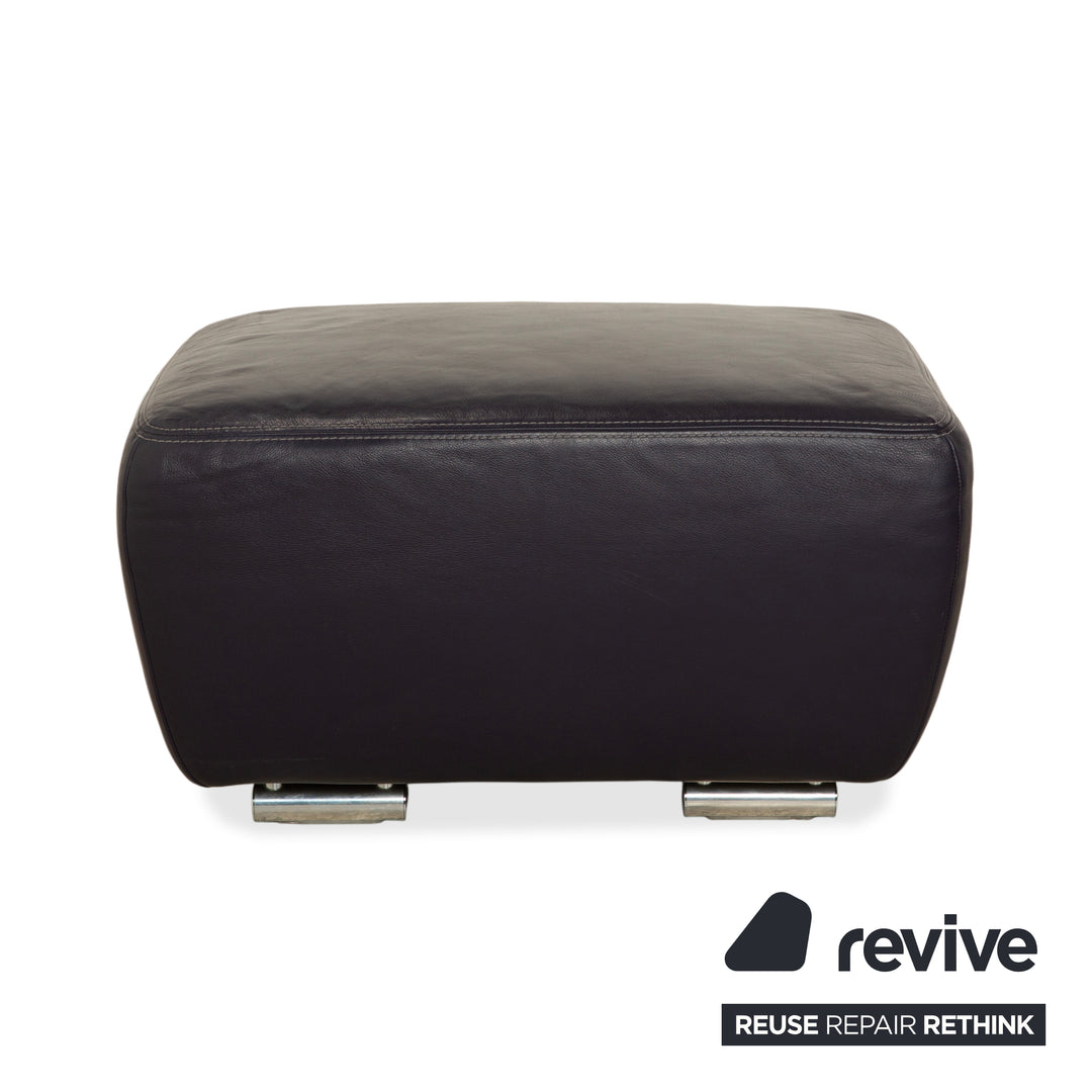 Tabouret en cuir Koinor Avanti violet aubergine