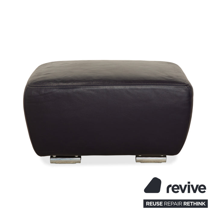 Tabouret en cuir Koinor Avanti violet aubergine