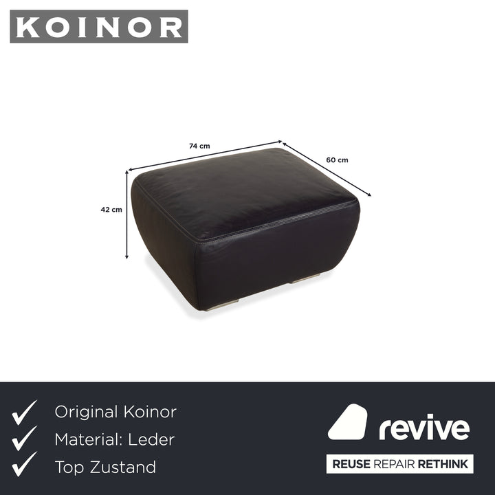Tabouret en cuir Koinor Avanti violet aubergine