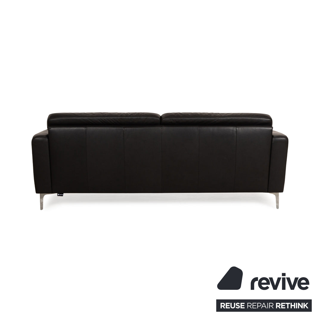 Koinor Divino Leder Dreisitzer Grau Anthrazit Sofa Couch