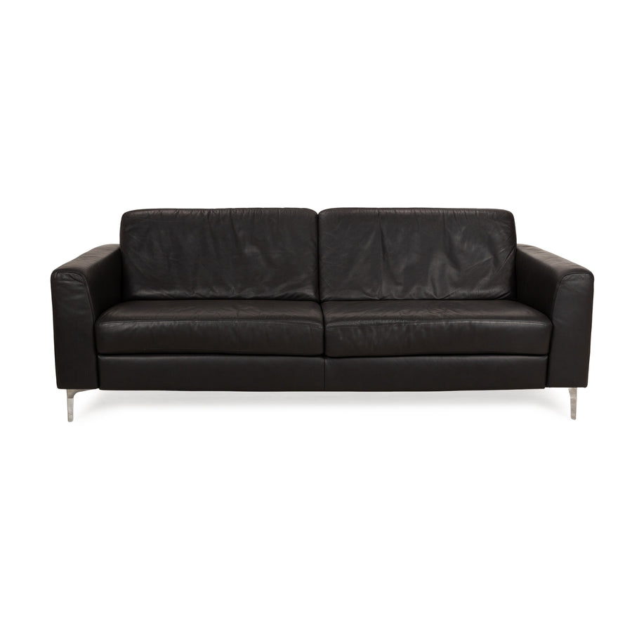 Koinor Divino Leder Dreisitzer Grau Anthrazit Sofa Couch