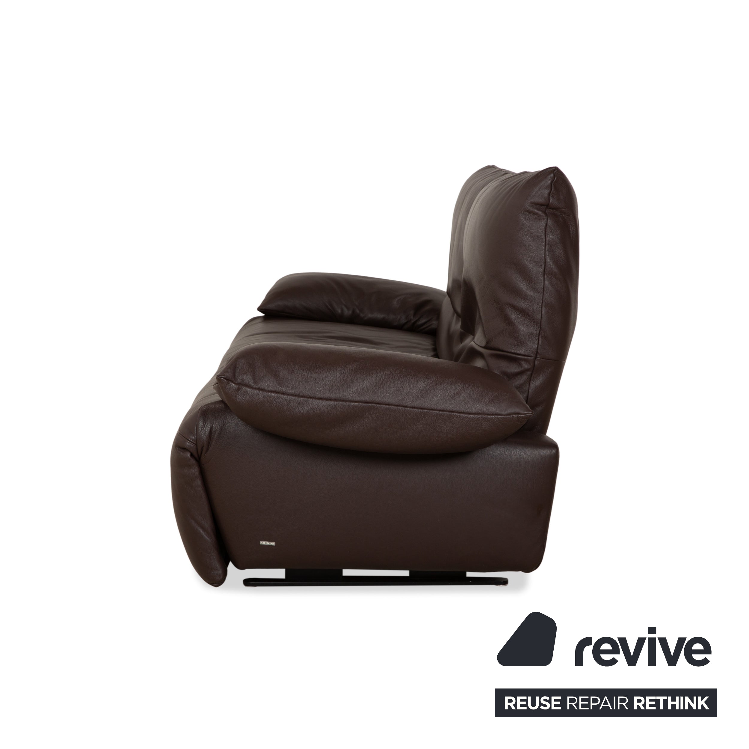 Koinor Easy Leather Two-Seater Brown Electric Function Sofa Couch