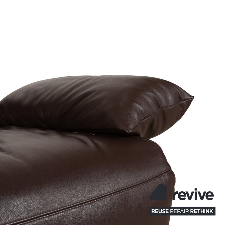 Koinor Easy Leder Zweisitzer Braun elektrische Funktion Sofa Couch