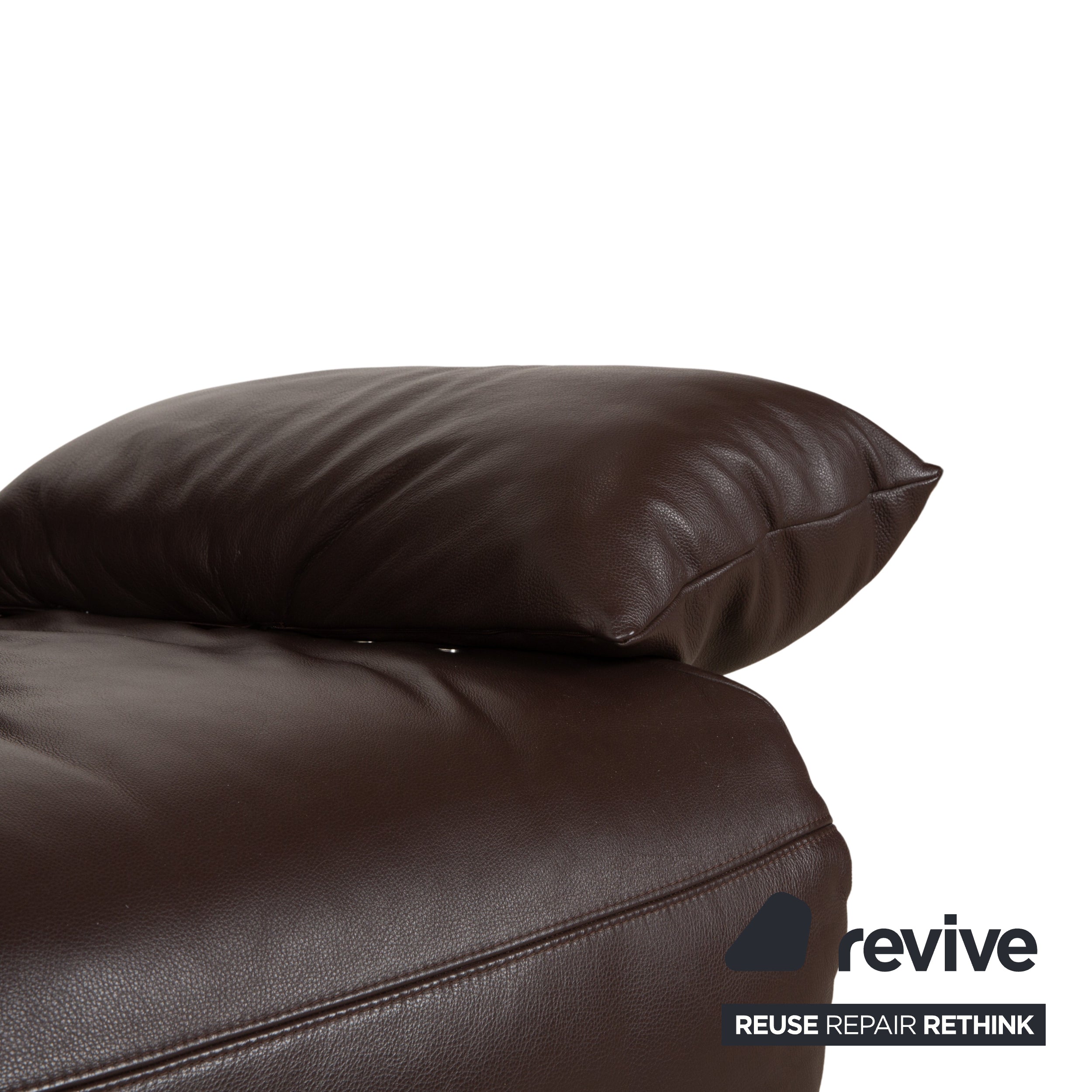 Koinor Easy Leather Two-Seater Brown Electric Function Sofa Couch