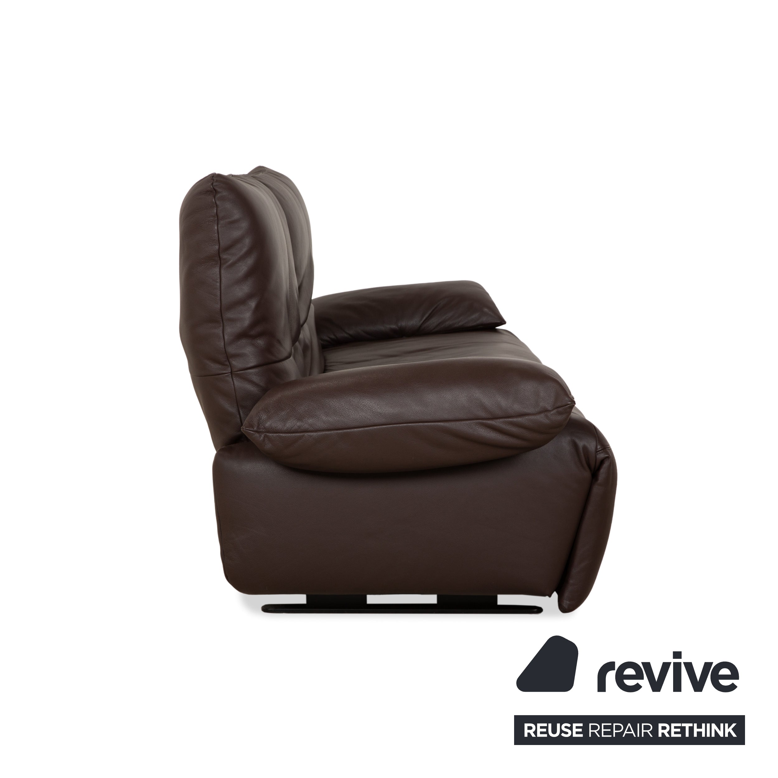 Koinor Easy Leather Two-Seater Brown Electric Function Sofa Couch