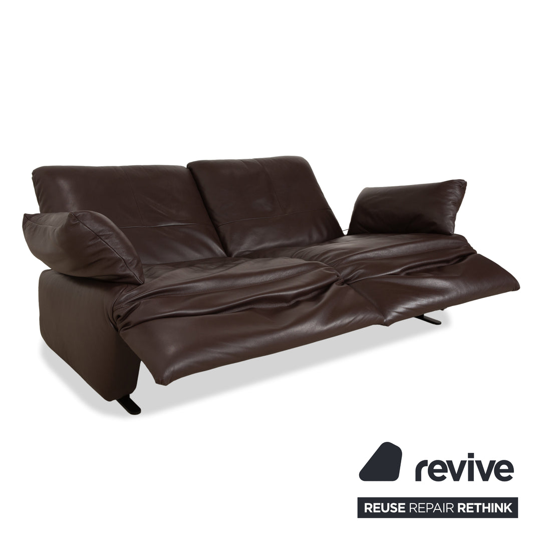 Koinor Easy Leder Zweisitzer Braun elektrische Funktion Sofa Couch