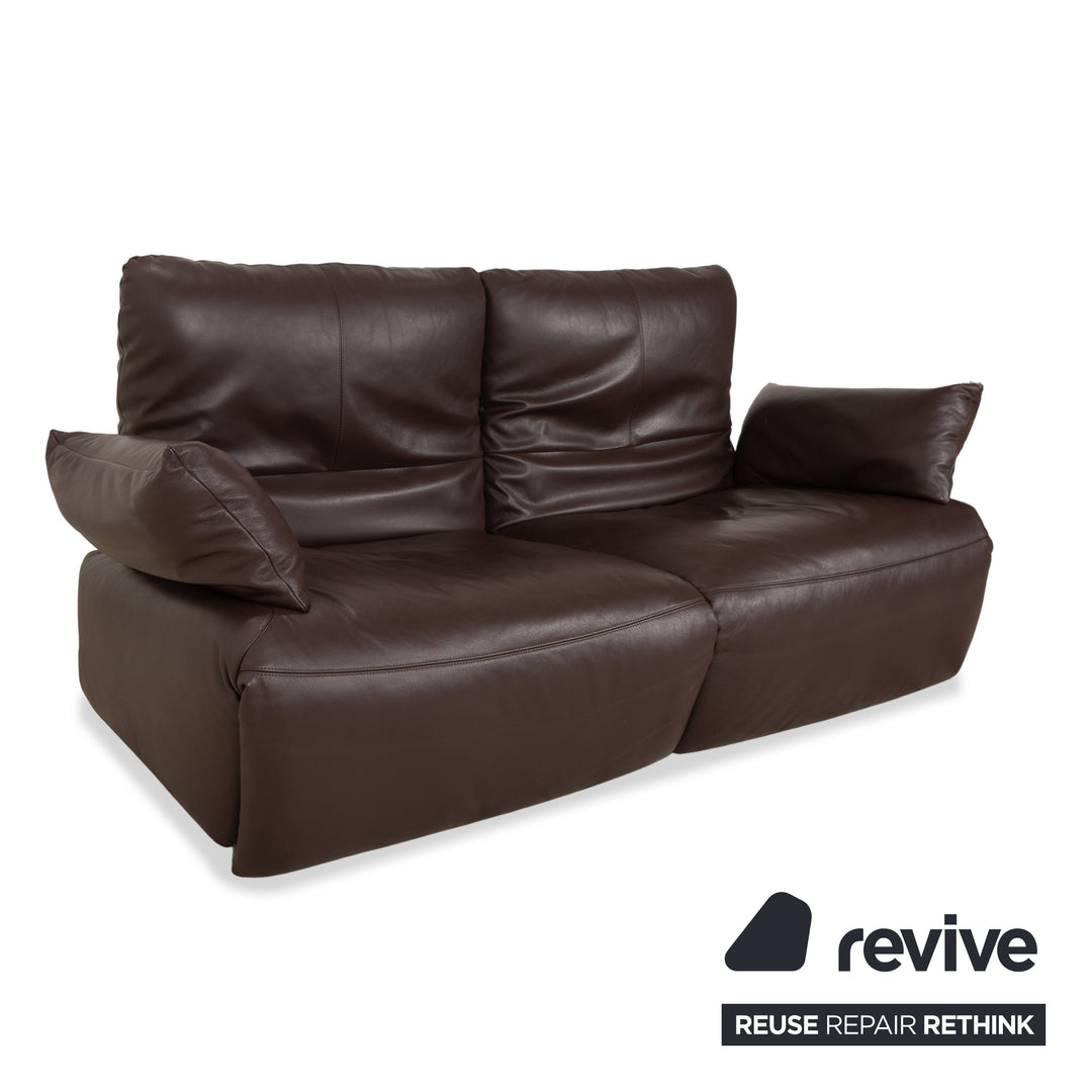 Koinor Easy Leder Zweisitzer Braun elektrische Funktion Sofa Couch