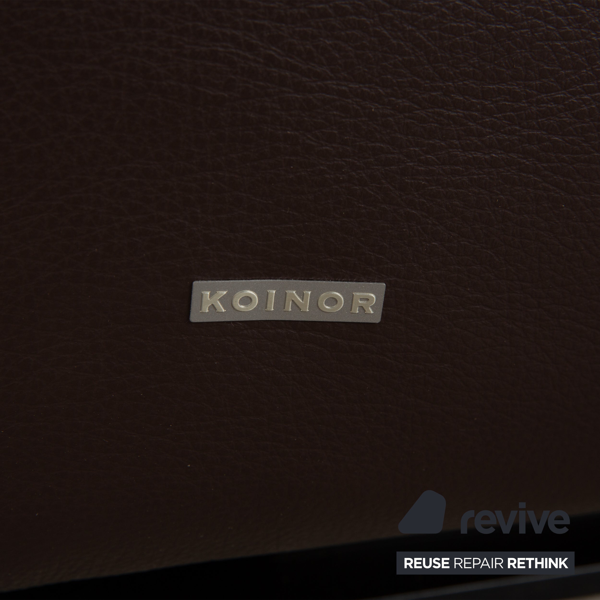 Koinor Easy Leather Two-Seater Brown Electric Function Sofa Couch