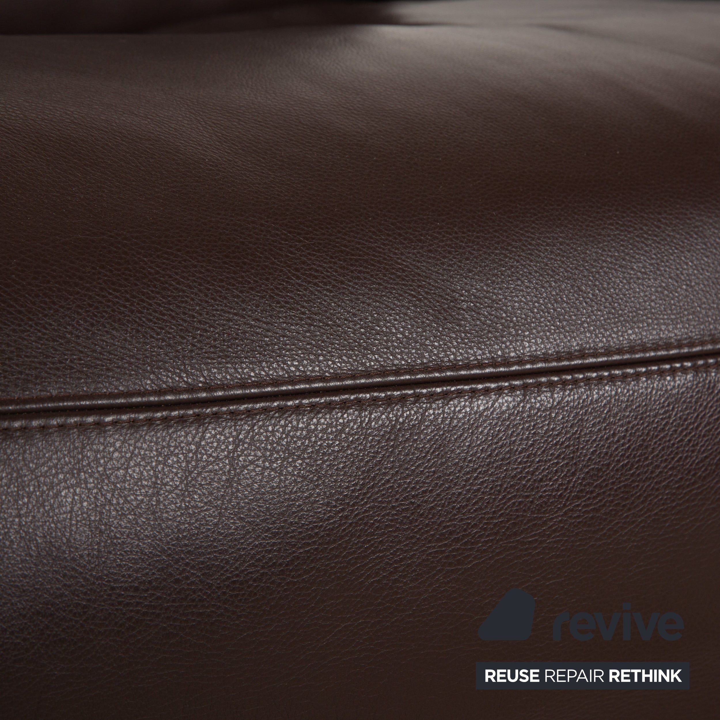 Koinor Easy Leather Two-Seater Brown Electric Function Sofa Couch