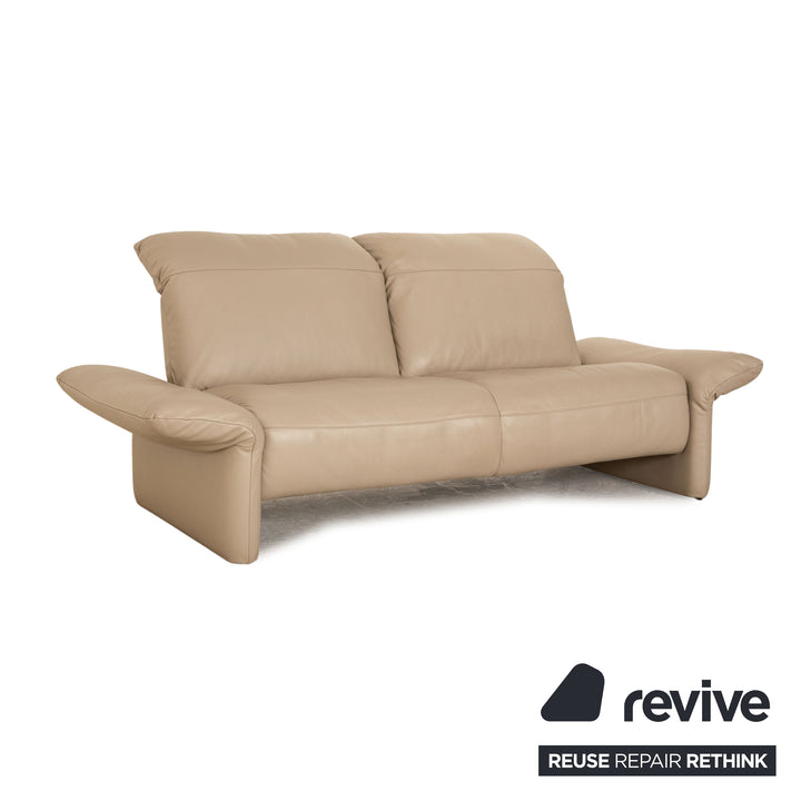 Koinor Elena Leder Dreisitzer Beige Taupe Sofa Couch manuelle Funktion