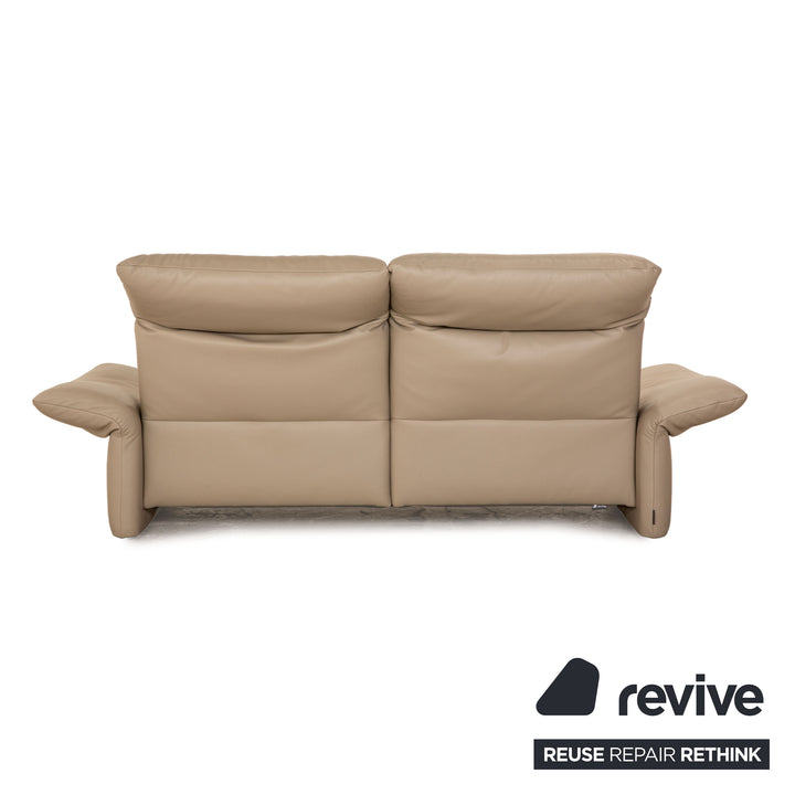 Koinor Elena Leder Dreisitzer Beige Taupe Sofa Couch manuelle Funktion
