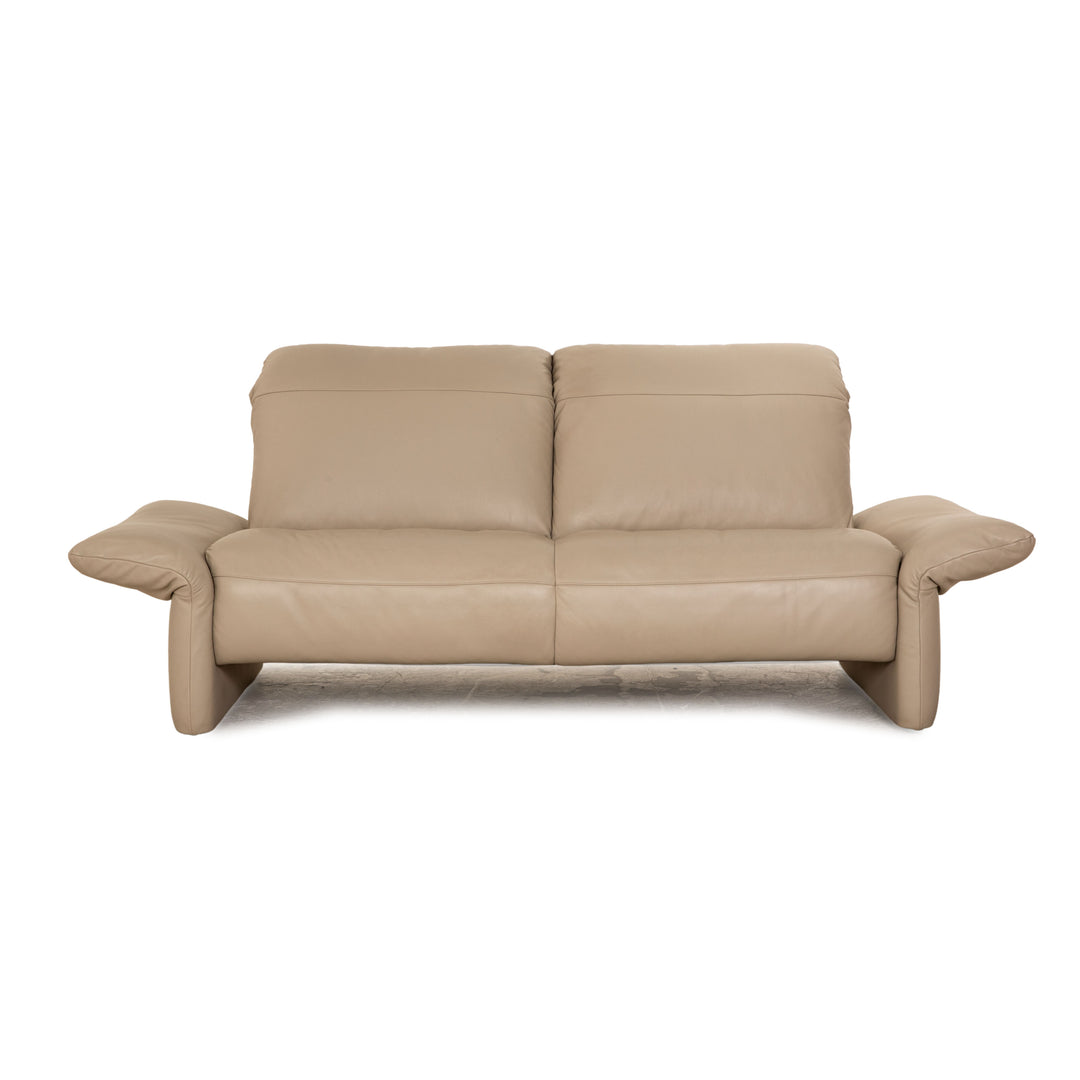 Koinor Elena Leder Dreisitzer Beige Taupe Sofa Couch manuelle Funktion